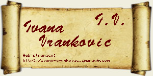 Ivana Vranković vizit kartica